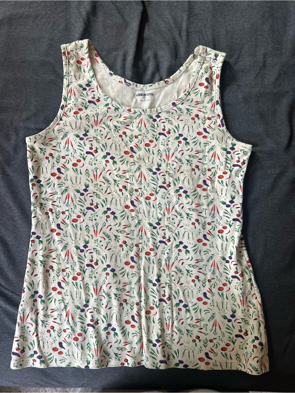 🍅Lands’ End 100% cotton tank top🫛